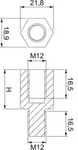 Schneider Electric NSYRE26 Montagematerial Stahl (L x B x H) 18.9 x 21.8 x 23mm...