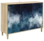 vidaXL Sideboard RAALTE Sonoma 102 x 33 x 75 cm Holzwerkstoff