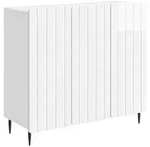 vidaXL Sideboard Hochglanz Wei&szlig; 89 x 34,5 x 82 cm Holzwerkstoff