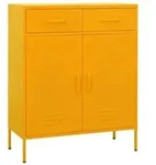 vidaXL Lagerschrank Senfgelb 80x35x101,5 cm Stahl