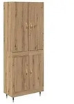 vidaXL Highboard Artisan-Eiche 69,5 x 34 x 180 cm Holzwerkstoff