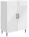 vidaXL Sideboard Hochglanz Wei&szlig; 66 x 34,5 x 89,5 cm Holzwerkstoff
