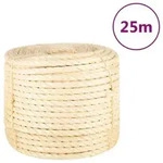 vidaXL Seil 100% Sisal 14 mm 25 m