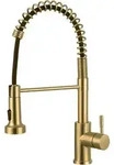 Wasserhahn K&uuml;che Ausziehbar Brause Edelstahl304 360 Geb&uuml;rstetes Gold