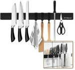 Verbesserte 50cm Magnetleiste Messer mit 3 Haken Edelstahl magnetisch