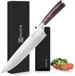 K&uuml;chenmesser Chefmesser Carbonstahl Pakkaholz Griff Kochmesser 25 cm