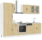 vidaXL 8-tlg. K&uuml;chenschrank-Set Kalmar Sonoma-Eiche Holzwerkstoff