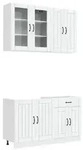 vidaXL K&uuml;cheneinheit LUCCA 4 pcs Wei&szlig; Holzwerkstoff