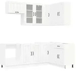 vidaXL K&uuml;cheneinheit LUCCA 8 pcs Wei&szlig; Holzwerkstoff