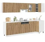 vidaXL 11-tlg. K&uuml;chenschrank-Set Lyon Artisan-Eiche Holzwerkstoff