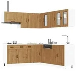 vidaXL 11-tlg. K&uuml;chenschrank-Set Kalmar Artisan-Eiche Holzwerkstoff