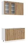 vidaXL K&uuml;cheneinheit LYON 4 pcs Artisan-Eiche Holzwerkstoff