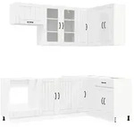 vidaXL K&uuml;cheneinheit LUCCA 8 pcs Hochglanz Wei&szlig; Holzwerkstoff