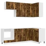 vidaXL K&uuml;cheneinheit LYON 8 pcs Ger&auml;ucherte Eiche Holzwerkstoff
