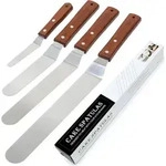 4-teiliges Winkelpalette Edelstahl Set f&uuml;r Torten Dekoration