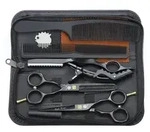 Purple Dragon Haarschere Friseurschere Set 14 cm - Schwarzes Geschenk 