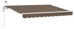 vidaXL Ausziehbare Markise Taupe 400 x 350 cm Polyester