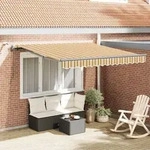 vidaXL Automatische einziehbare Markise mit LED in bunten Streifen 300x250 cm