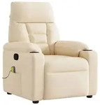 vidaXL Massagesessel Beige Mikrofasergewebe