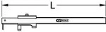 KS Tools 300.0626 Universalstreichma&szlig; mit Anschlagrolle, 200mm