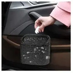 Auto M&uuml;lleimer mit Deckel Strass Schwarz