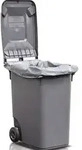 Kunststoffsack 240l LD-PE grau 100 &mu;m B650/550xL1350mm 50St./Karton