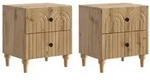 vidaXL Nachttisch 2 pcs Artisan-Eiche 43 x 34,5 x 48 cm Holzwerkstoff