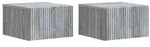 vidaXL Wandmontierter Nachttisch 2 pcs Graues Sonoma 33 x 34,5 x 20 cm