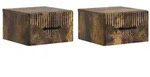 vidaXL Wandmontierter Nachttisch 2 pcs Ger&auml;ucherte Eiche Holzwerkstoff