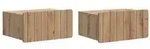vidaXL Wandmontierter Nachttisch 2 pcs Artisan-Eiche 49 x 34,5 x 24 cm