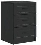 vidaXL Nachttisch Schwarz 43 x 41 x 63,5 cm Holzwerkstoff
