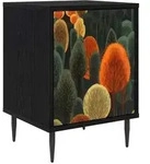 vidaXL Nachttisch ZAANDAM Schwarz Eichen-Optik 36 x 33 x 51 cm