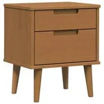 vidaXL Nachttisch Karamell 40 x 35 x 48 cm Massives Kiefernholz