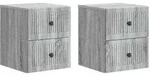 vidaXL Wandmontierter Nachttisch 2 pcs Graues Sonoma 33 x 34,5 x 40 cm
