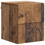 vidaXL Wandmontierter Nachttisch Altholz 34,5 x 33 x 40 cm