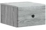 vidaXL Wandmontierter Nachttisch Graues Sonoma 34,5 x 33 x 20 cm