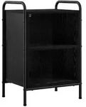 vidaXL Nachttisch Schwarz Eichen-Optik 40 x 30 x 60 cm Holzwerkstoff