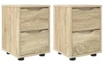 vidaXL Nachttische 2 pcs Sonoma-Eiche 30,5 x 30 x 43 cm Holzwerkstoff