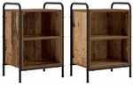 vidaXL Nachttisch 2 stk. Altholz 40 x 30 x 60 cm Holzwerkstoff