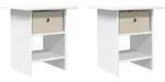 vidaXL Nachttisch 2 pcs Wei&szlig; 41 x 40 x 45 cm Holzwerkstoff