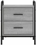 vidaXL Nachttisch Sonoma-Grau 40 x 30 x 50 cm Holzwerkstoff