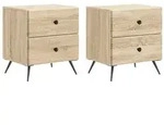 vidaXL Nachttisch 2 pcs Sonoma-Eiche 43 x 34,5 x 47,5 cm Holzwerkstoff