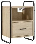 vidaXL H&auml;ngender Nachttisch Sonoma-Eiche 40 x 30 x 60 cm Holzwerkstoff
