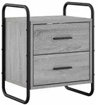 vidaXL H&auml;ngender Nachttisch Sonoma-Grau 40 x 30 x 50 cm Holzwerkstoff