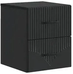 vidaXL Wandmontierter Nachttisch Schwarz 34,5 x 33 x 40 cm