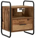 vidaXL H&auml;ngender Nachttisch Altholz 40 x 30 x 50 cm Holzwerkstoff
