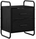vidaXL H&auml;ngender Nachttisch Schwarz Eichen-Optik 40 x 30 x 50 cm