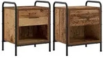 vidaXL Nachttisch 2 stk. Altholz 40 x 30 x 50 cm Holzwerkstoff