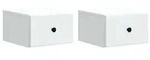 vidaXL Wandmontierter Nachttisch 2 pcs Wei&szlig; 34,5 x 33 x 20 cm