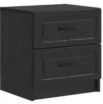 vidaXL Nachttisch Schwarz 43 x 34,5 x 44,5 cm Holzwerkstoff
